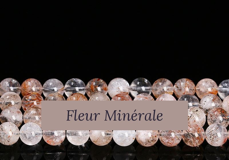 Perles — Super sept quartz Noir perle ronde — Réf. JDYSJ88-1 — Fleur Minérale