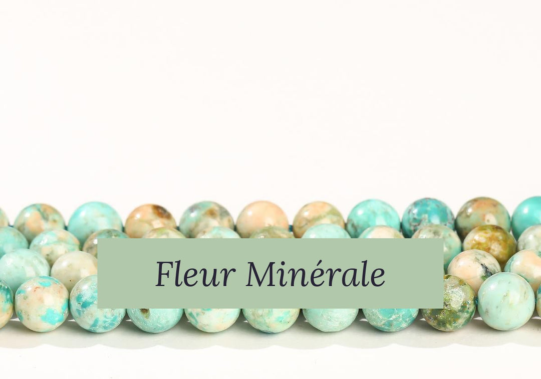 Perles — Chrysocolle Vert Clair perle ronde — Réf. JDYSS20-2 — Fleur Minérale