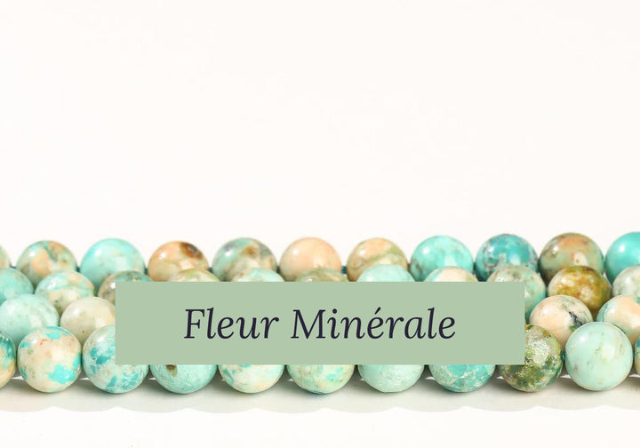 Perles — Chrysocolle Vert Clair perle ronde — Réf. JDYSS20-3 — Fleur Minérale