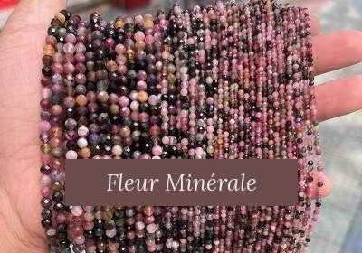 Perles — Tourmaline Multicolore 3A facetté — Réf. JDYXZ01QM-12 — Fleur Minérale