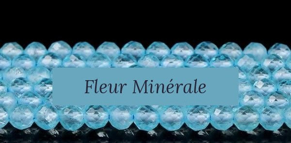 Perles — Topaze Bleue (Traitée) facetté — Réf. JDYXZ01QM-165 — Fleur Minérale