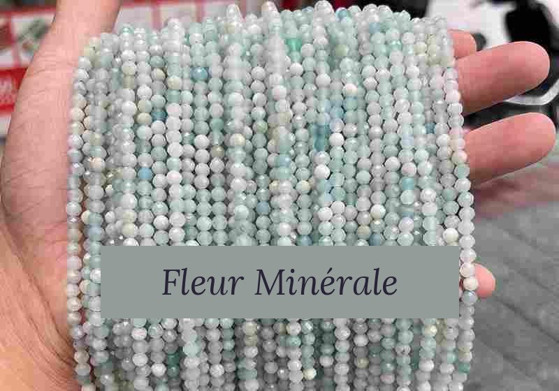 Perles — Amazonite 5A facetté — Réf. JDYXZ01QM-50 — Fleur Minérale