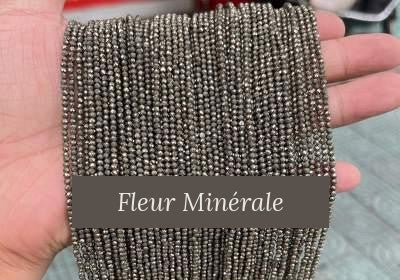 Perles — Pyrite facetté — Réf. JDYXZ01QM-92 — Fleur Minérale