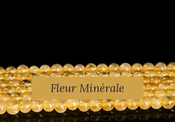 Perles — Quartz Rutile perle ronde — Réf. JDYXZ03-71 — Fleur Minérale