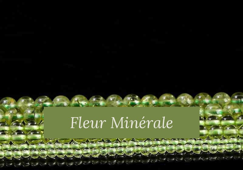 Perles — Péridot perle ronde — Réf. JDYXZ05-2 — Fleur Minérale