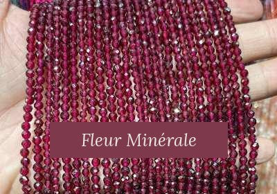Perles — Grenat 5A facetté — Réf. JDYXZ11QM-1 — Fleur Minérale