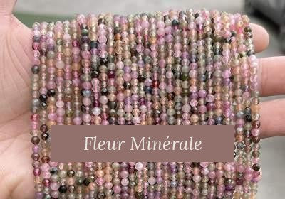Perles — Tourmaline Multicolore facetté — Réf. JDYXZ11QM-12 — Fleur Minérale