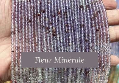 Perles — Quartz Fantôme Violet facetté — Réf. JDYXZ11QM-31 — Fleur Minérale