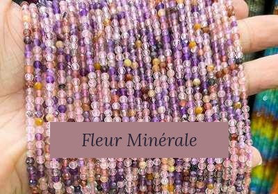Perles — Super-Seven facetté — Réf. JDYXZ11QM-33 — Fleur Minérale