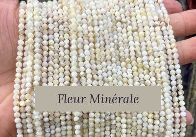 Perles — Coquillage Eau Douce facetté — Réf. JDYXZ11QM-37 — Fleur Minérale