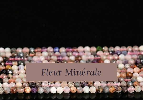 Perles — Mix quartz de couleur facetté — Réf. JDYXZ13QM-147 — Fleur Minérale