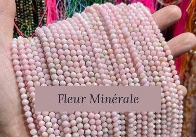 Perles — Opale Rose facetté — Réf. JDYXZ13QM-190 — Fleur Minérale