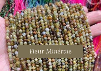 Perles — Tsavorite facetté — Réf. JDYXZ13QM-195 — Fleur Minérale