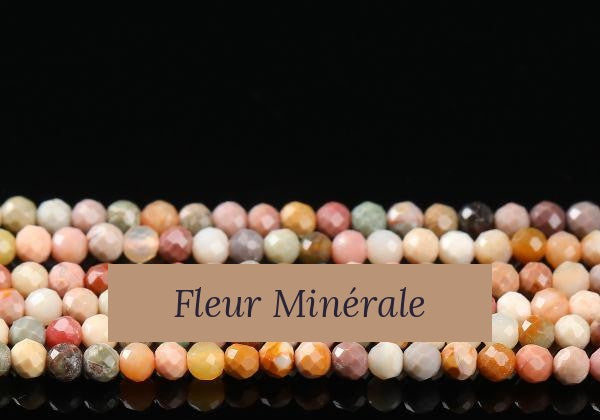Perles — Alxa Stone facetté — Réf. JDYXZ13QM-223 — Fleur Minérale