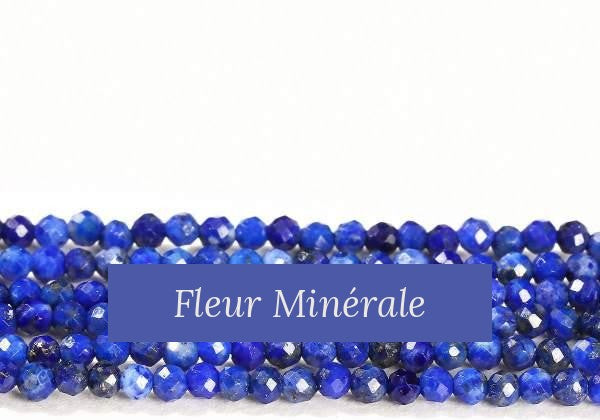 Perles — Lapis-lazuli 7A facetté — Réf. JDYXZ13QM-226 — Fleur Minérale