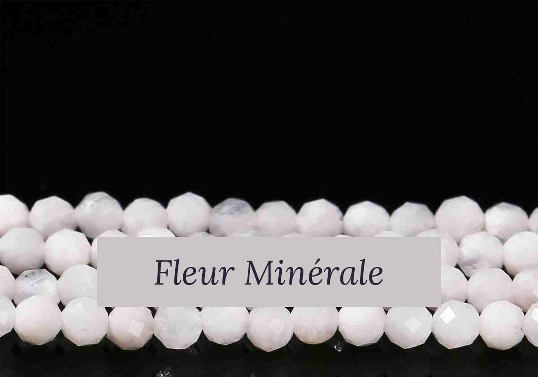 Perles — Pierre De Lune Arc En Ciel facetté — Réf. JDYXZ13QM-227 — Fleur Minérale