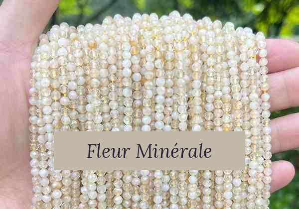 Perles — Citrine Brésilienne 3A facetté — Réf. JDYXZ13QM-238 — Fleur Minérale
