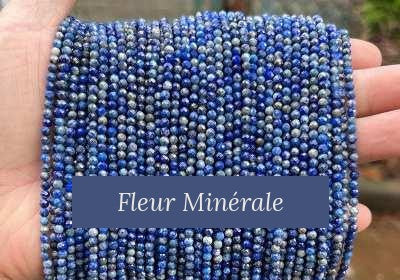 Perles — Lapis-lazuli 1A facetté — Réf. JDYXZ13QM-36 — Fleur Minérale