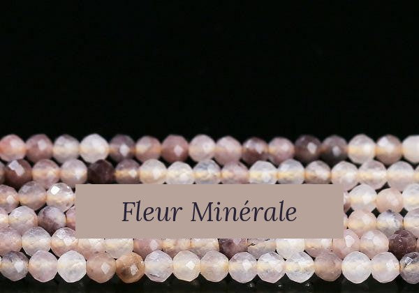 Perles — Quartz Lavande facetté — Réf. JDYXZ13QM-7 — Fleur Minérale