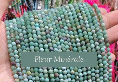 Perles — Phénix Stone facetté — Réf. JDYXZ13QM-72 — Fleur Minérale