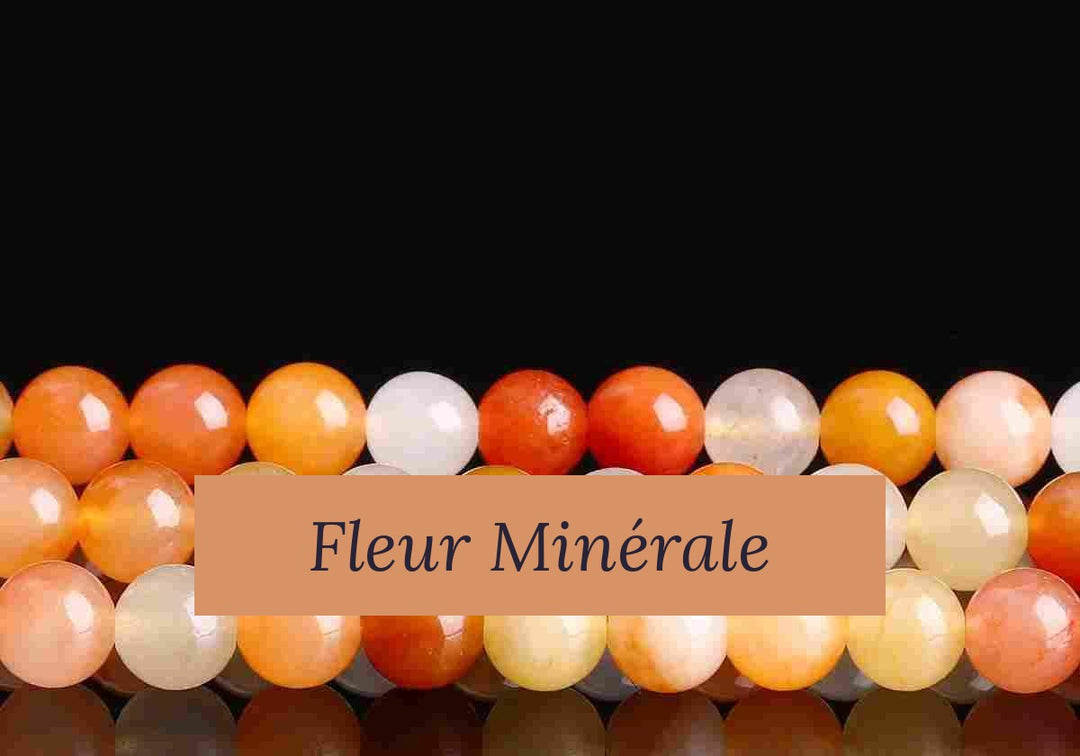 Perles — Jade Doré perle ronde — Réf. JDYYS01-2 — Fleur Minérale