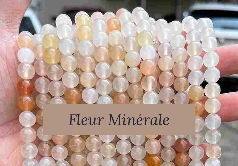 Perles — Jade Clair doré perle ronde — Réf. JDYYS01-6 — Fleur Minérale
