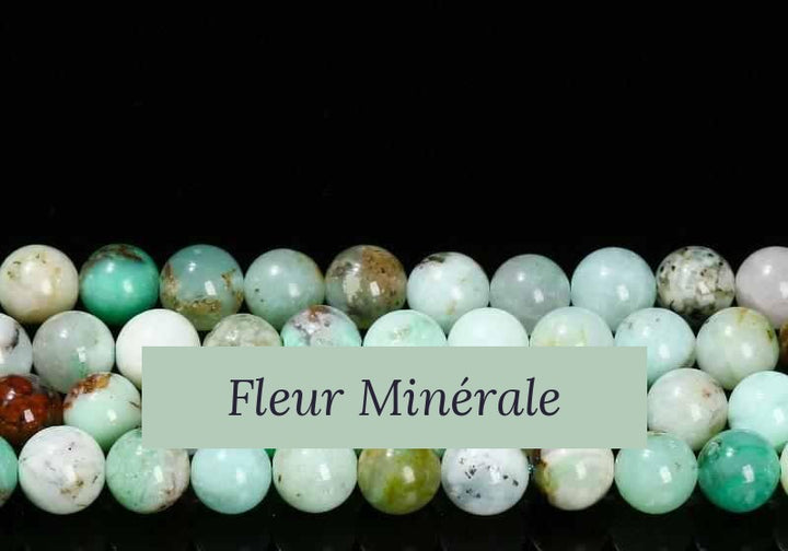 Perles — Chrysoprase perle ronde — Réf. JDYYS08-3 — Fleur Minérale