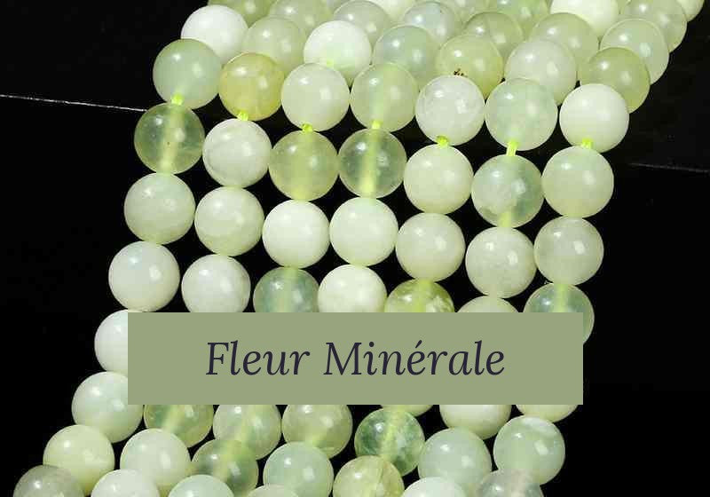 Perles — Serpentine 3A perle ronde — Réf. JDYYS09-7 — Fleur Minérale