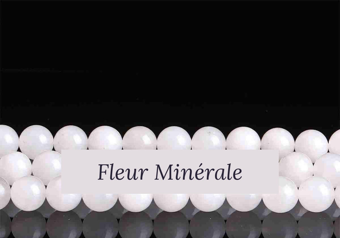Perles — Jade Blanc perle ronde — Réf. JDYYS26-9 — Fleur Minérale