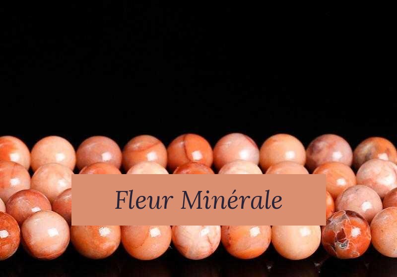 Perles — Aventurine Pêche perle ronde — Réf. JDYYS29-1 — Fleur Minérale