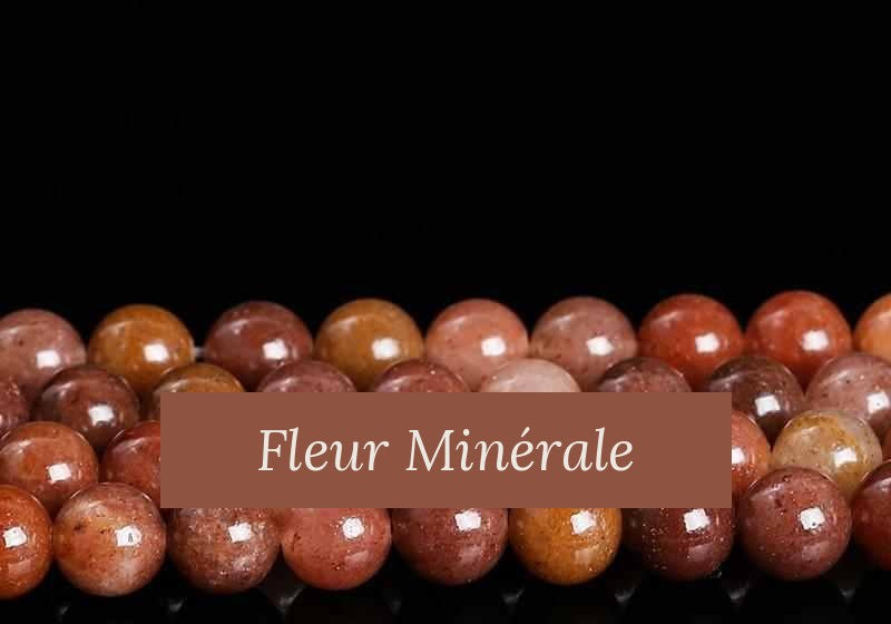 Perles — Aventurine Rouge-Brun perle ronde — Réf. JDYYS32-2 — Fleur Minérale