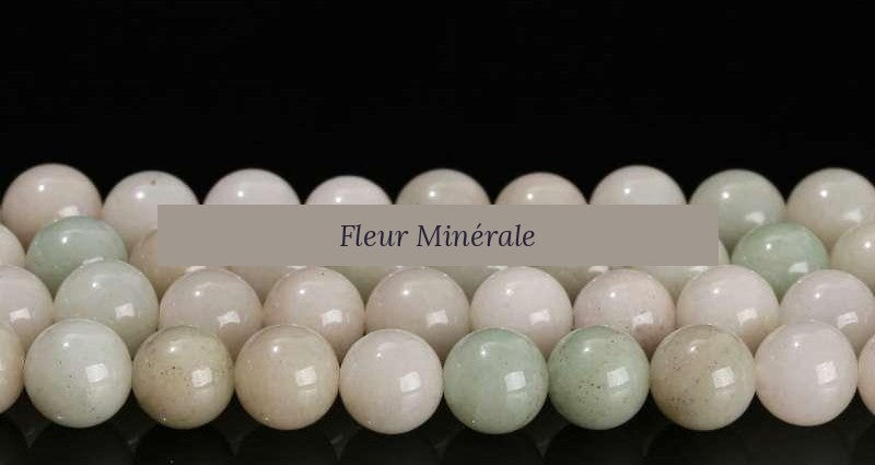 Perles — Jade Clair vert naturel 2A perle ronde — Réf. JDYYS48-2 — Fleur Minérale