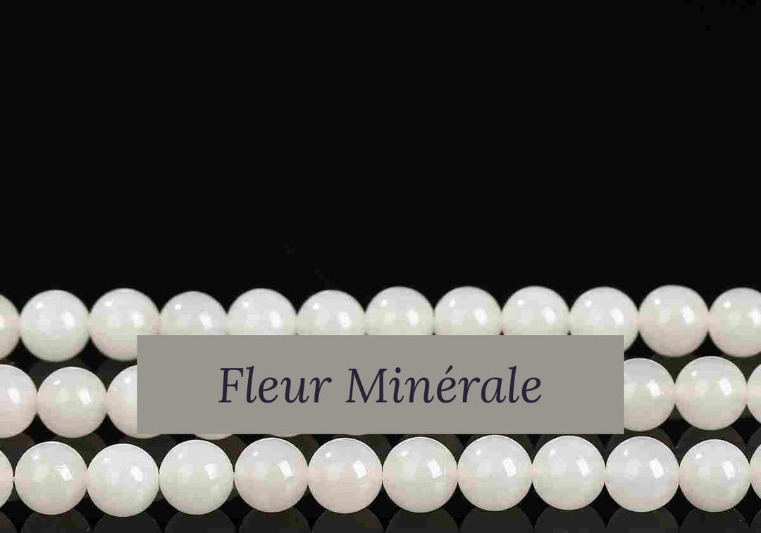 Perles — Jade Clair vert naturel 1A perle ronde — Réf. JDYYS48-8 — Fleur Minérale