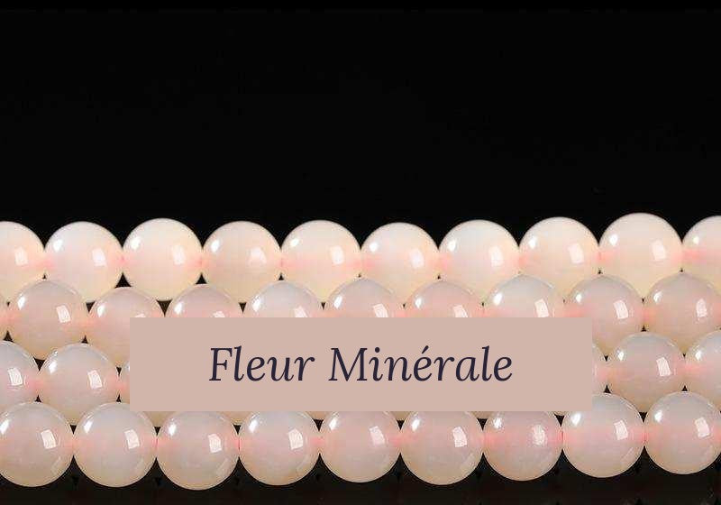 Perles — Jade De Hetian Rose perle ronde — Réf. JDYYS91-1 — Fleur Minérale