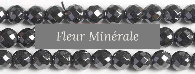 Perles — Hématite facetté — Réf. JDYZS104QM-1 — Fleur Minérale