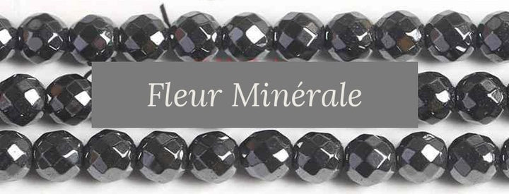 Perles — Hématite facetté — Réf. JDYZS104QM-1 — Fleur Minérale