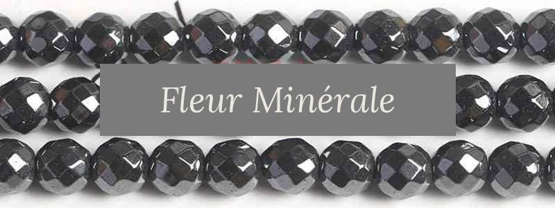 Perles — Hématite facetté — Réf. JDYZS104QM-3 — Fleur Minérale