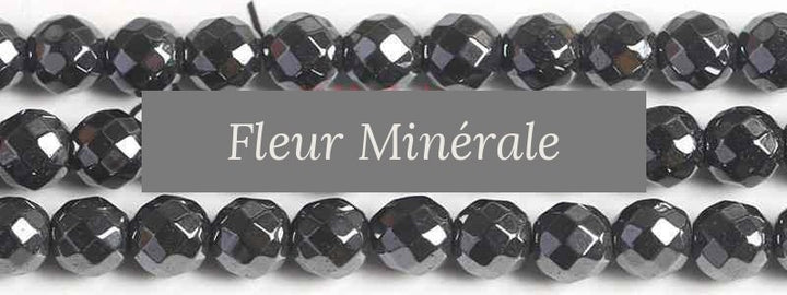 Perles — Hématite facetté — Réf. JDYZS104QM-3 — Fleur Minérale