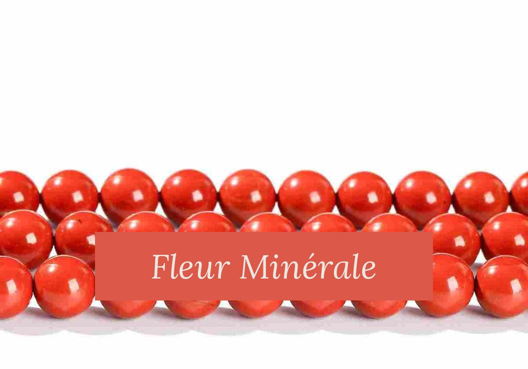 Perles — Jaspe Rouge 5A perle ronde — Réf. JDYZS19-2 — Fleur Minérale