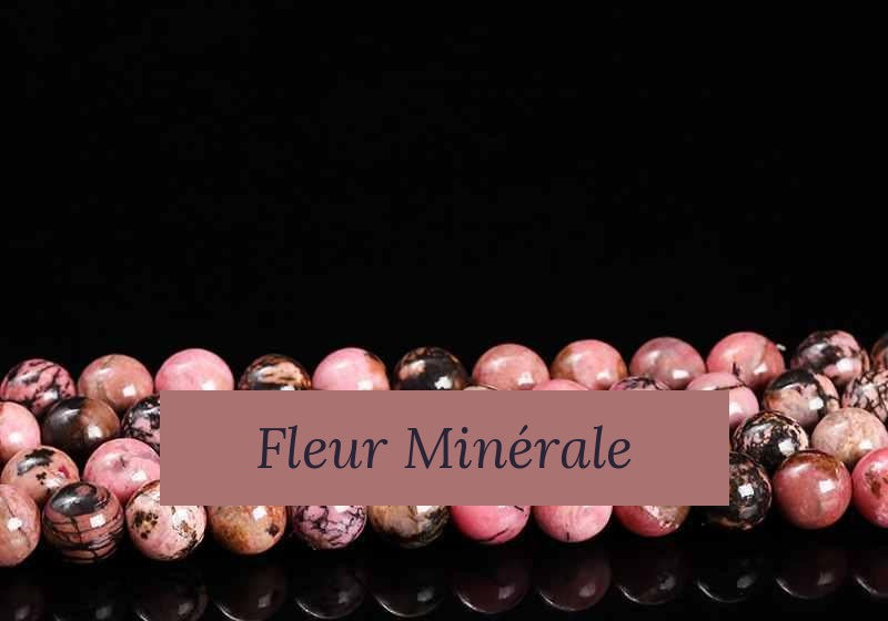 Perles — Rhodonite perle ronde — Réf. JDYZS23-1 — Fleur Minérale