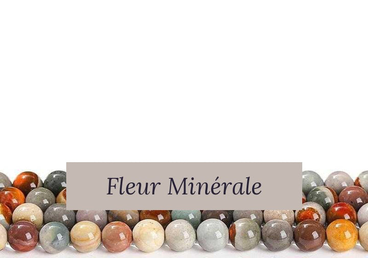 Perles — Jaspe Polychrome perle ronde — Réf. JDYZS26-2 — Fleur Minérale