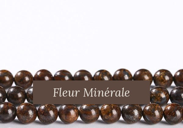 Perles — Bronzite perle ronde — Réf. JDYZS78-3 — Fleur Minérale