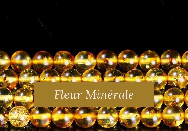Perles — Ambre perle ronde — Réf. JDYZS79-7 — Fleur Minérale
