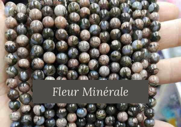 Perles — Glaucophane perle ronde — Réf. JDYZS88-2 — Fleur Minérale