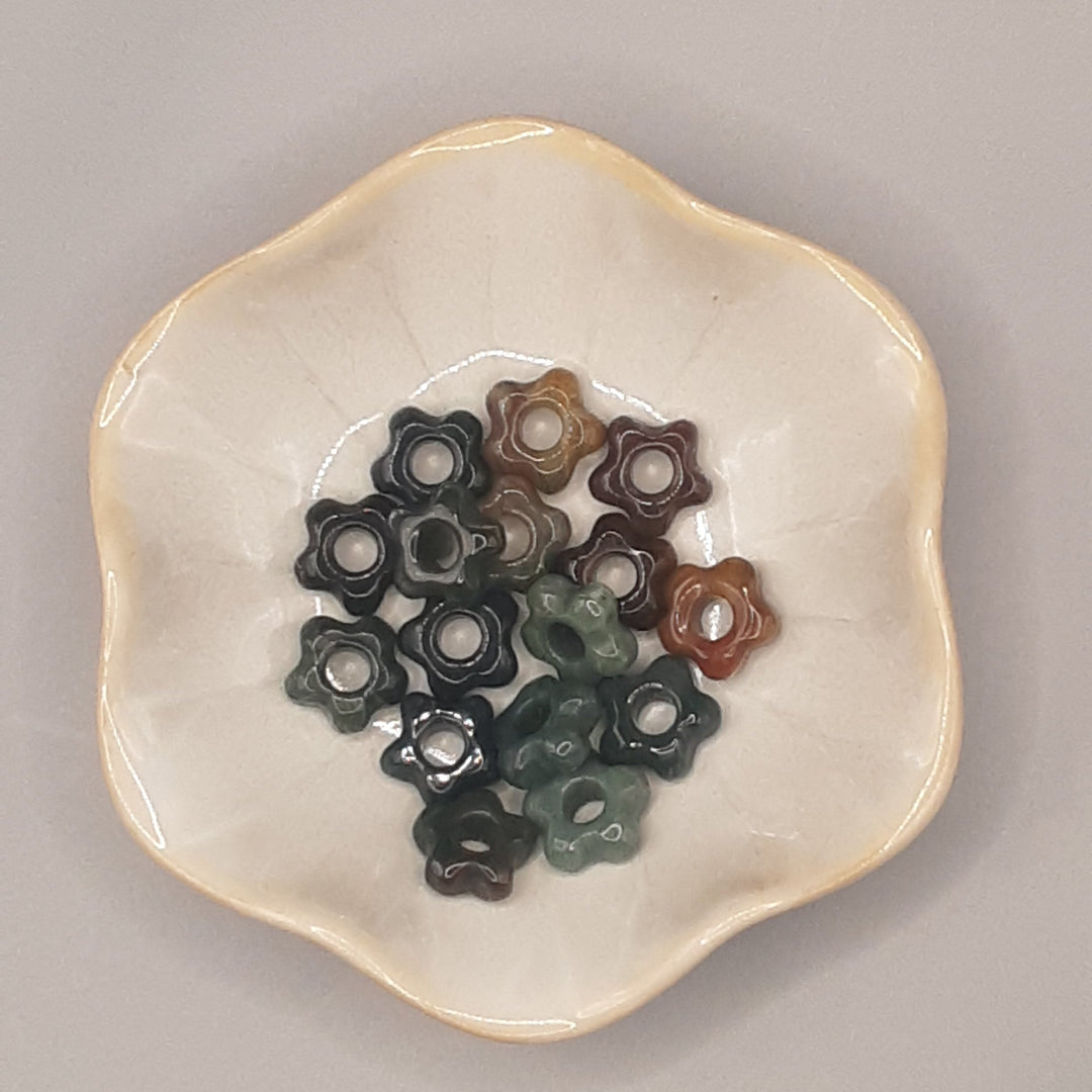 Perle européenne Agate indienne Fleur