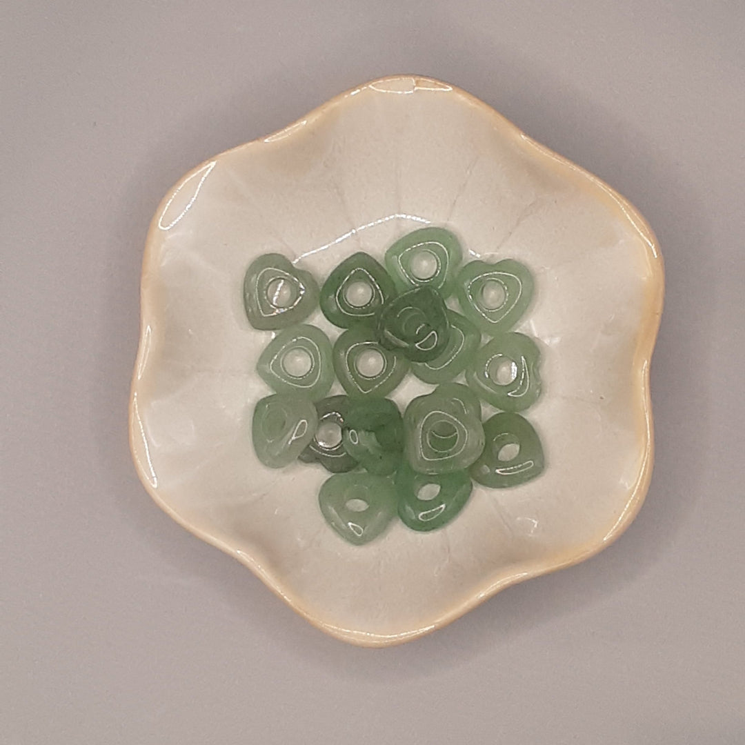 Perle européenne Aventurine verte Cœur