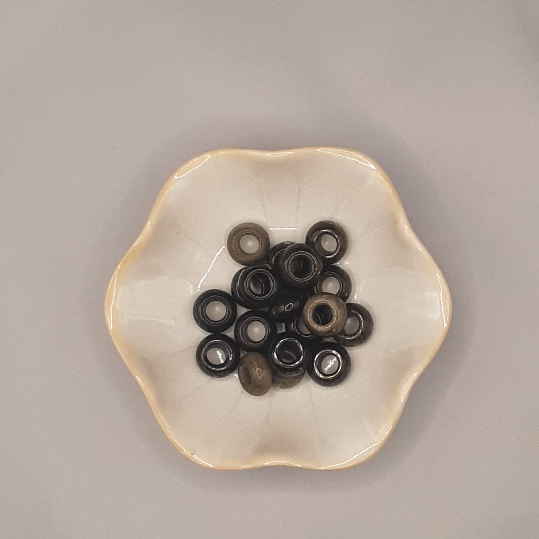 Perle européenne Obsidienne dorée Ronde