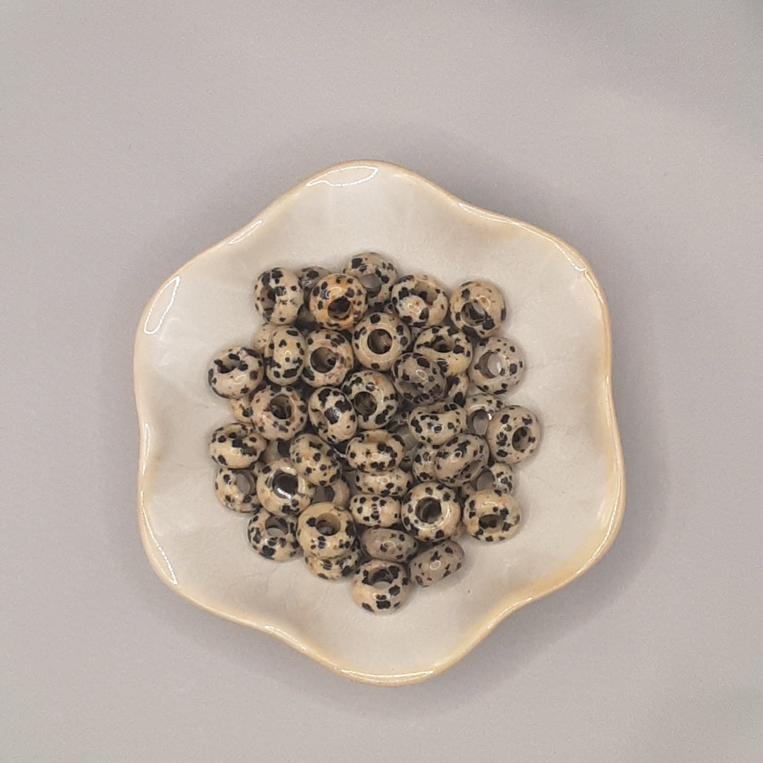 Perle européenne Jaspe dalmatien Ronde