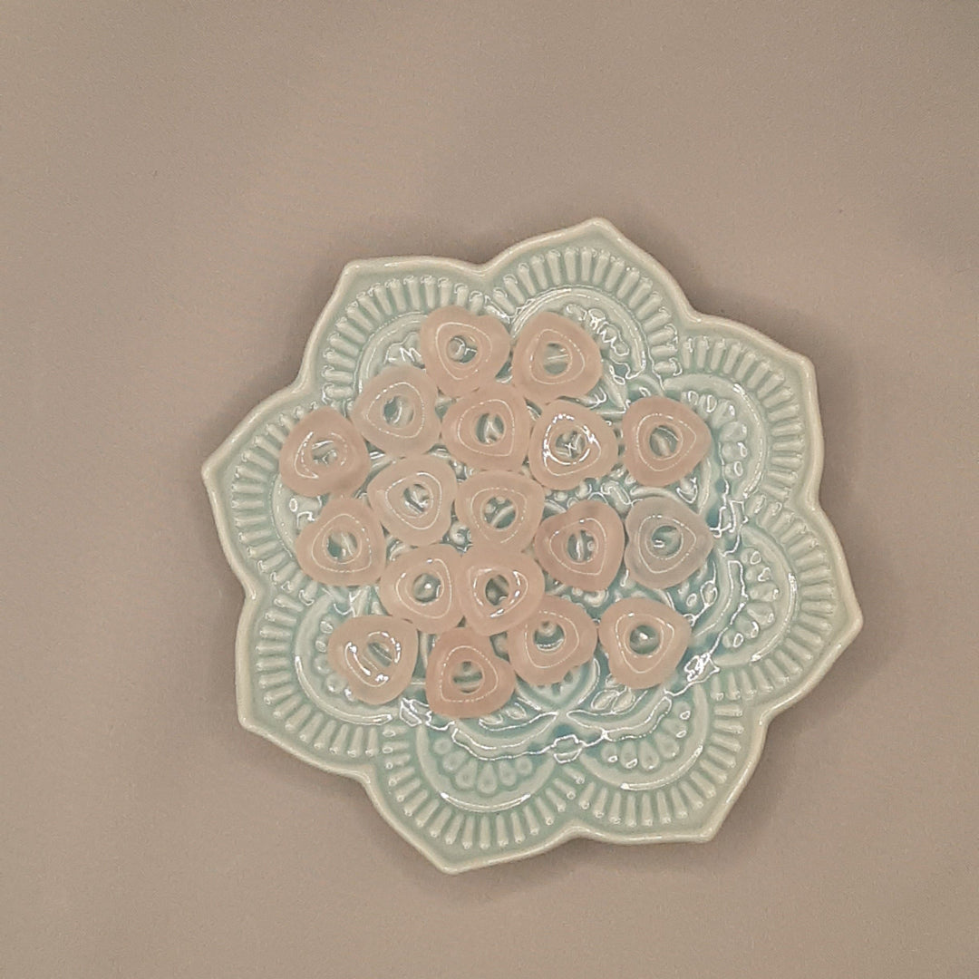 Perle européenne Quartz rose Cœur