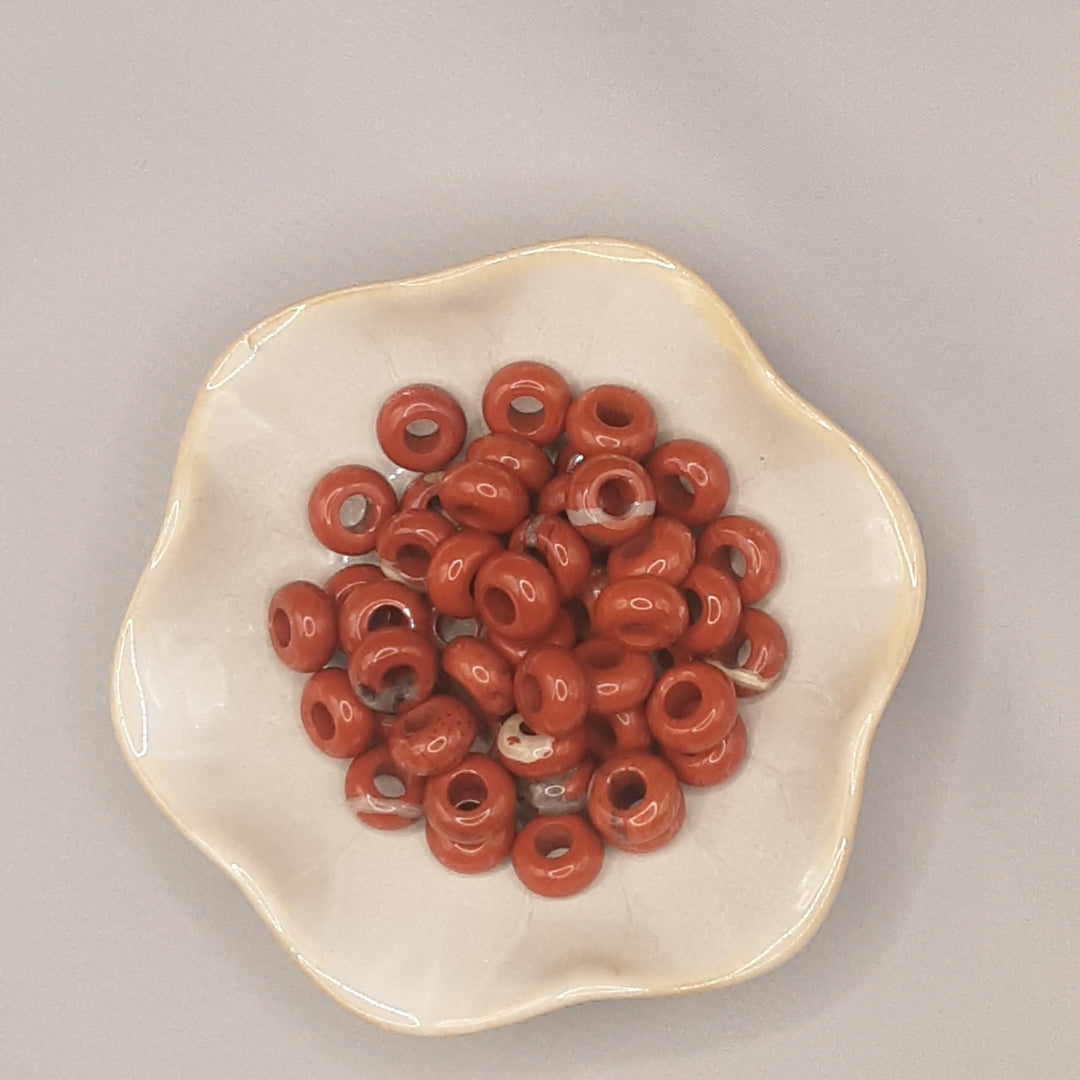 Perle européenne Jaspe rouge Ronde